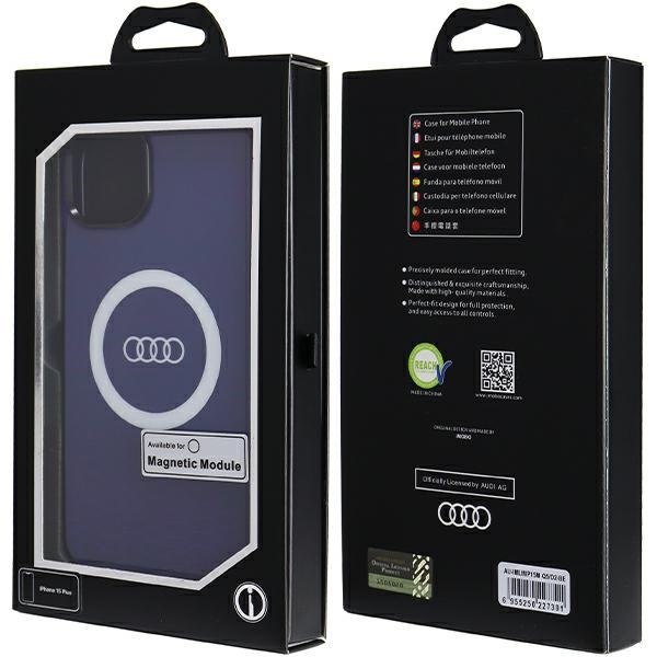 Audi IML Big Logo MagSafe Case iPhone 15 Plus / 14 Plus 6.7" niebiesk